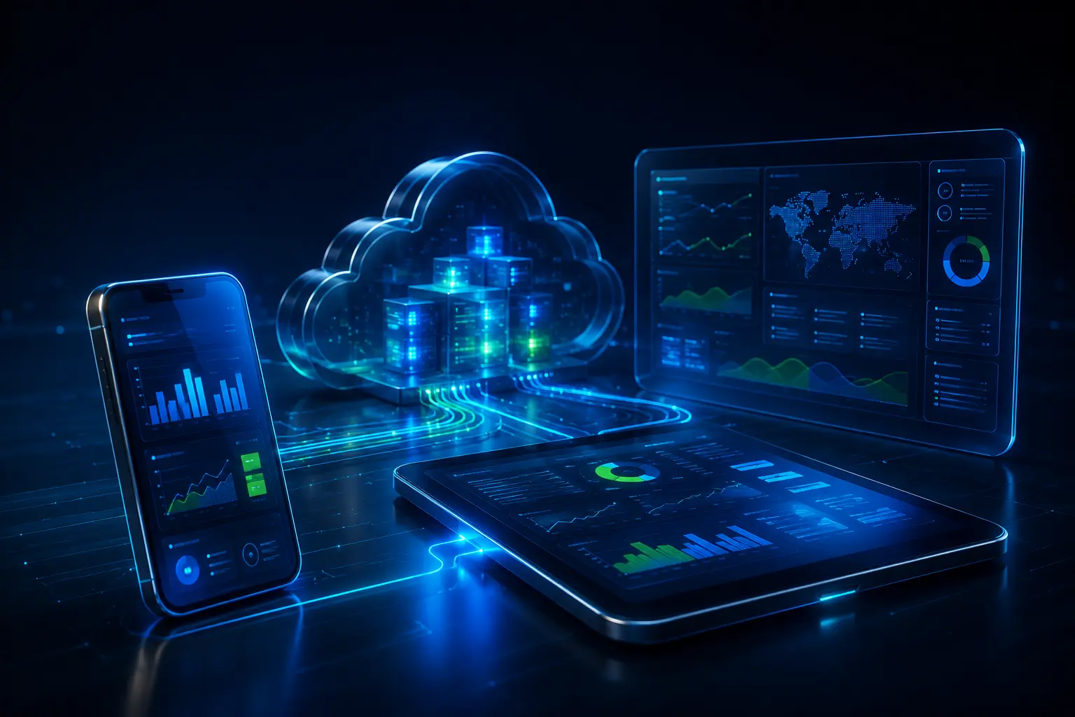 Apps and business systems connected through cloud services